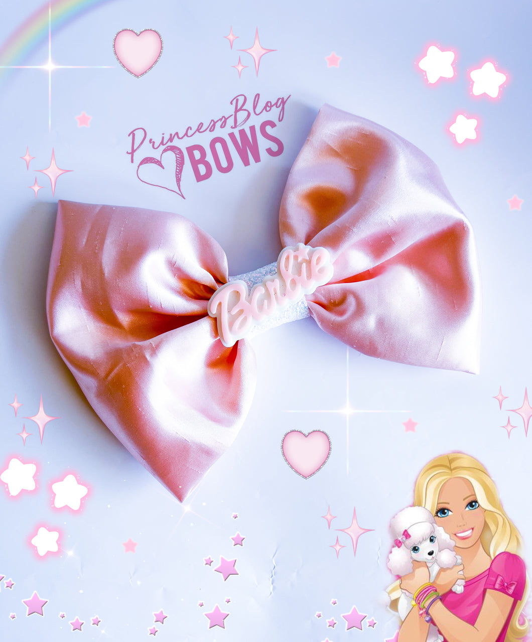 Barb blush bow