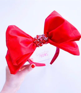 Red Jewels valentina bow