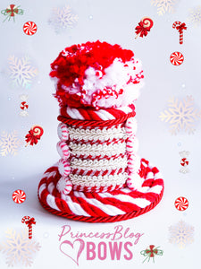 Candy Canes Pom pom Fascinator