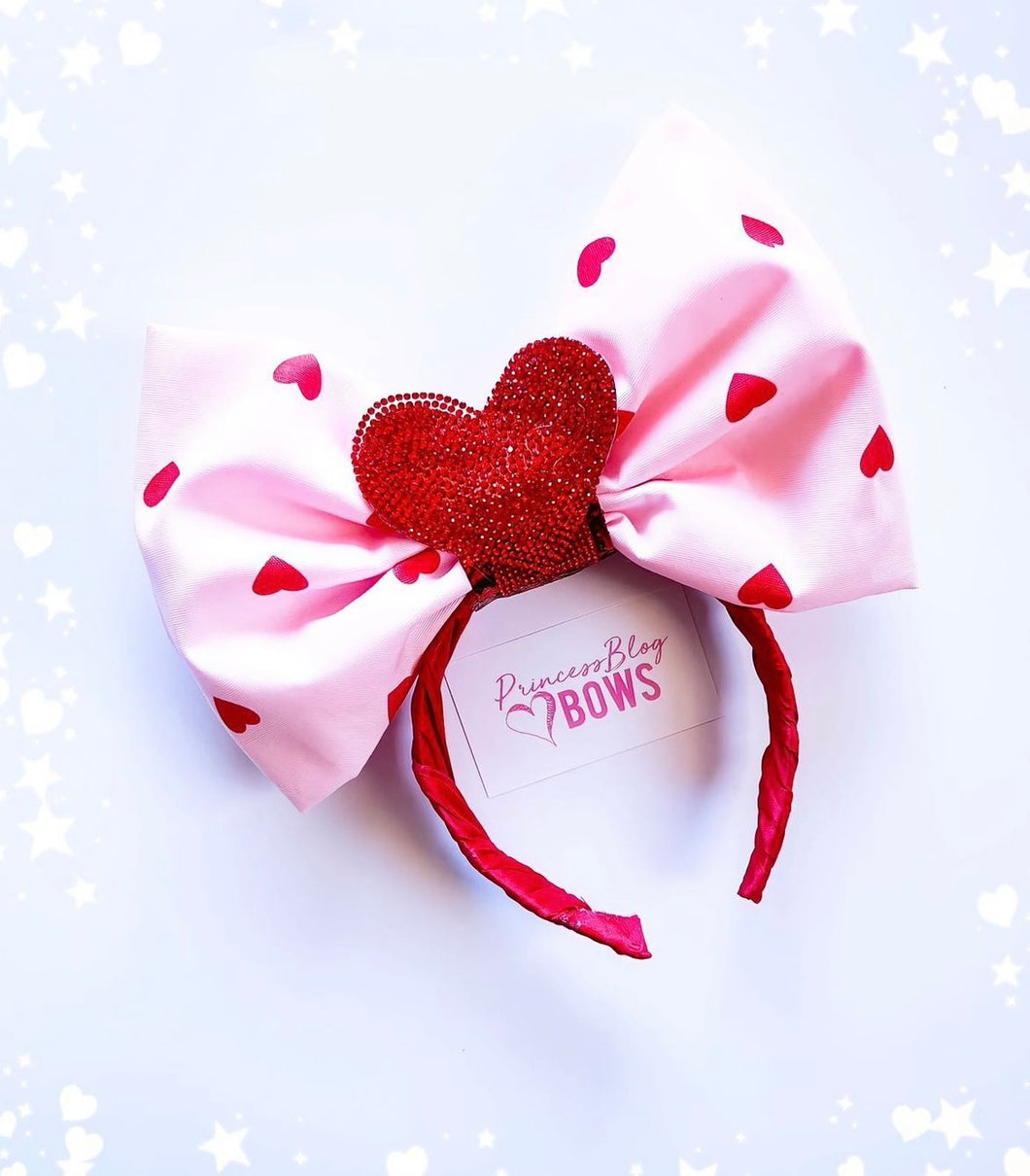 Pink And Red heart bow