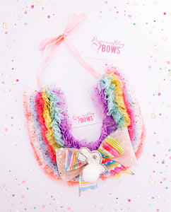 Rainbow tulle necklace