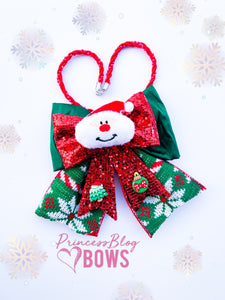 Santa  bow necklace