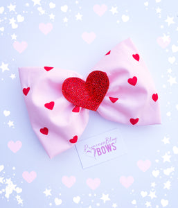 Pink And Red heart bow