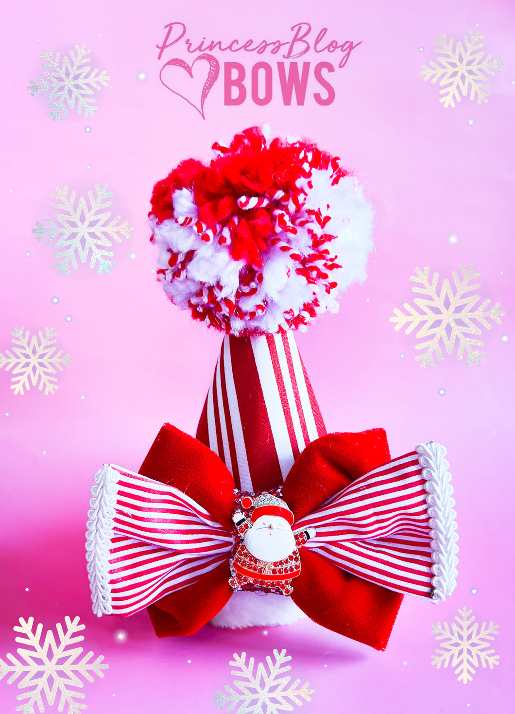 Candy cane party hat