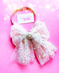 A little Princess | Pearl Tulle Bow necklace