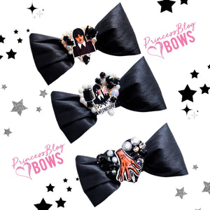 Wednesday mini bow clips