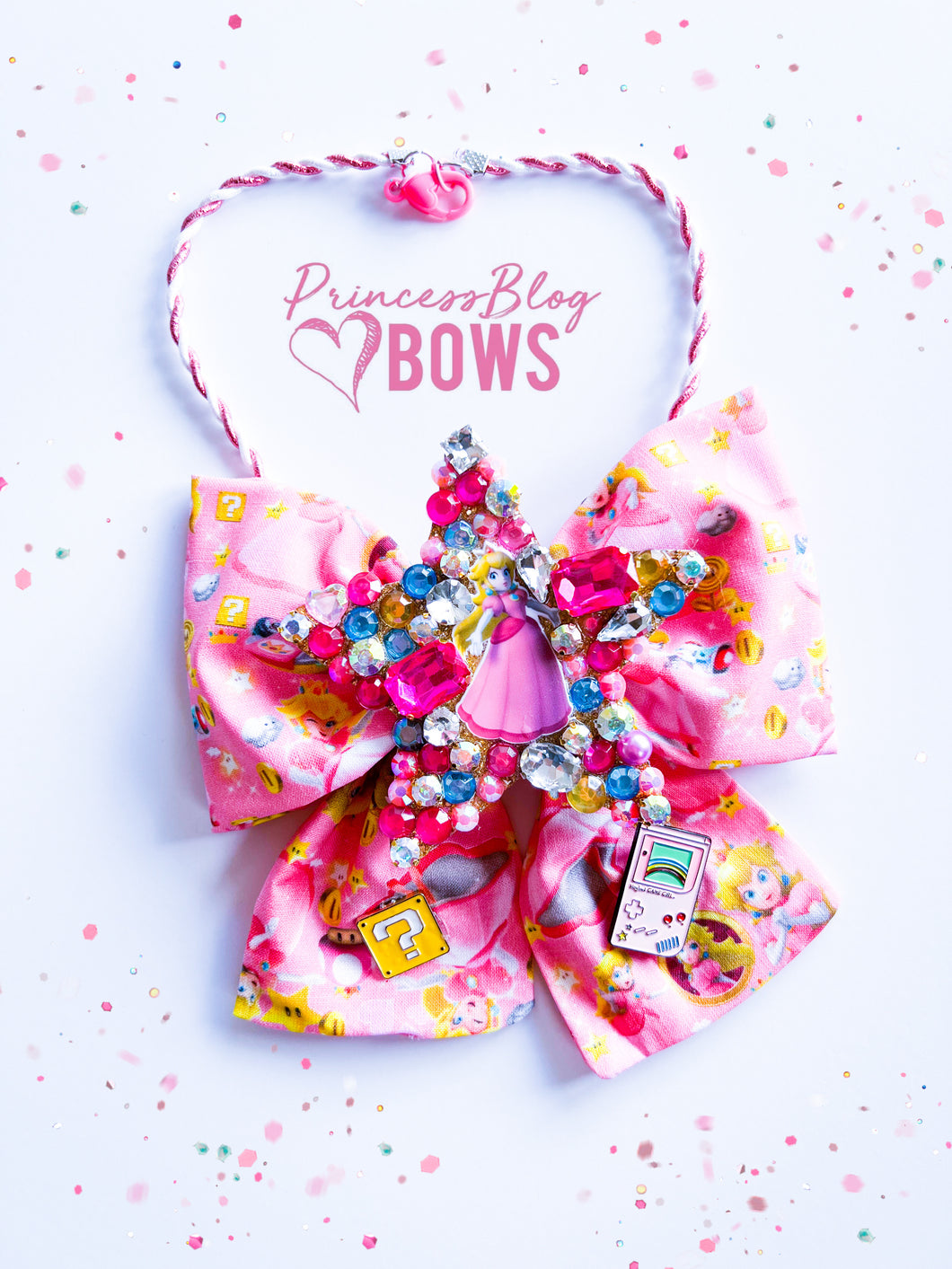 Princess P bow necklace