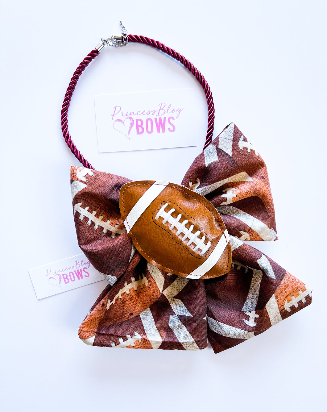 Football Bow Necklace