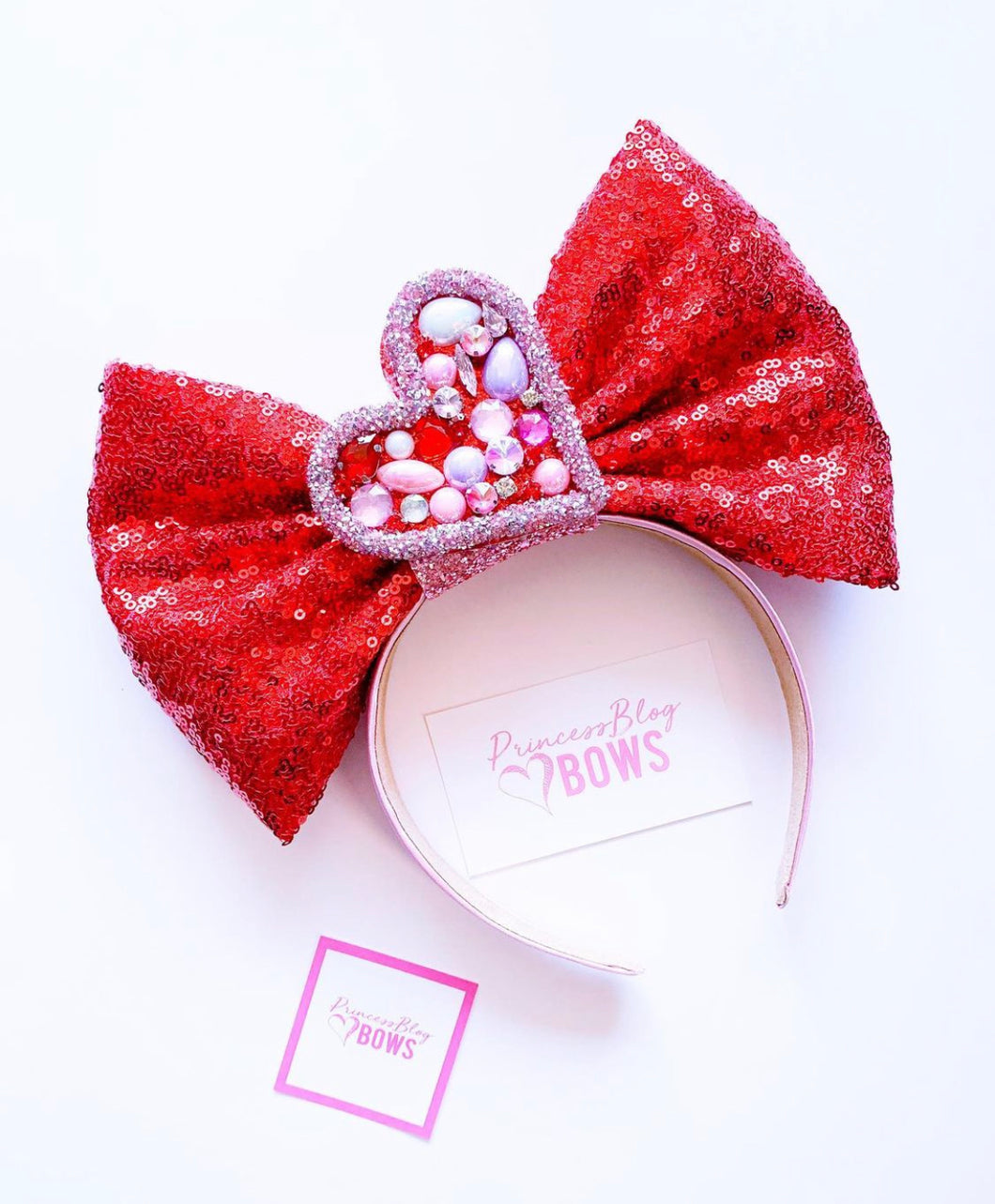 Red sequin bow